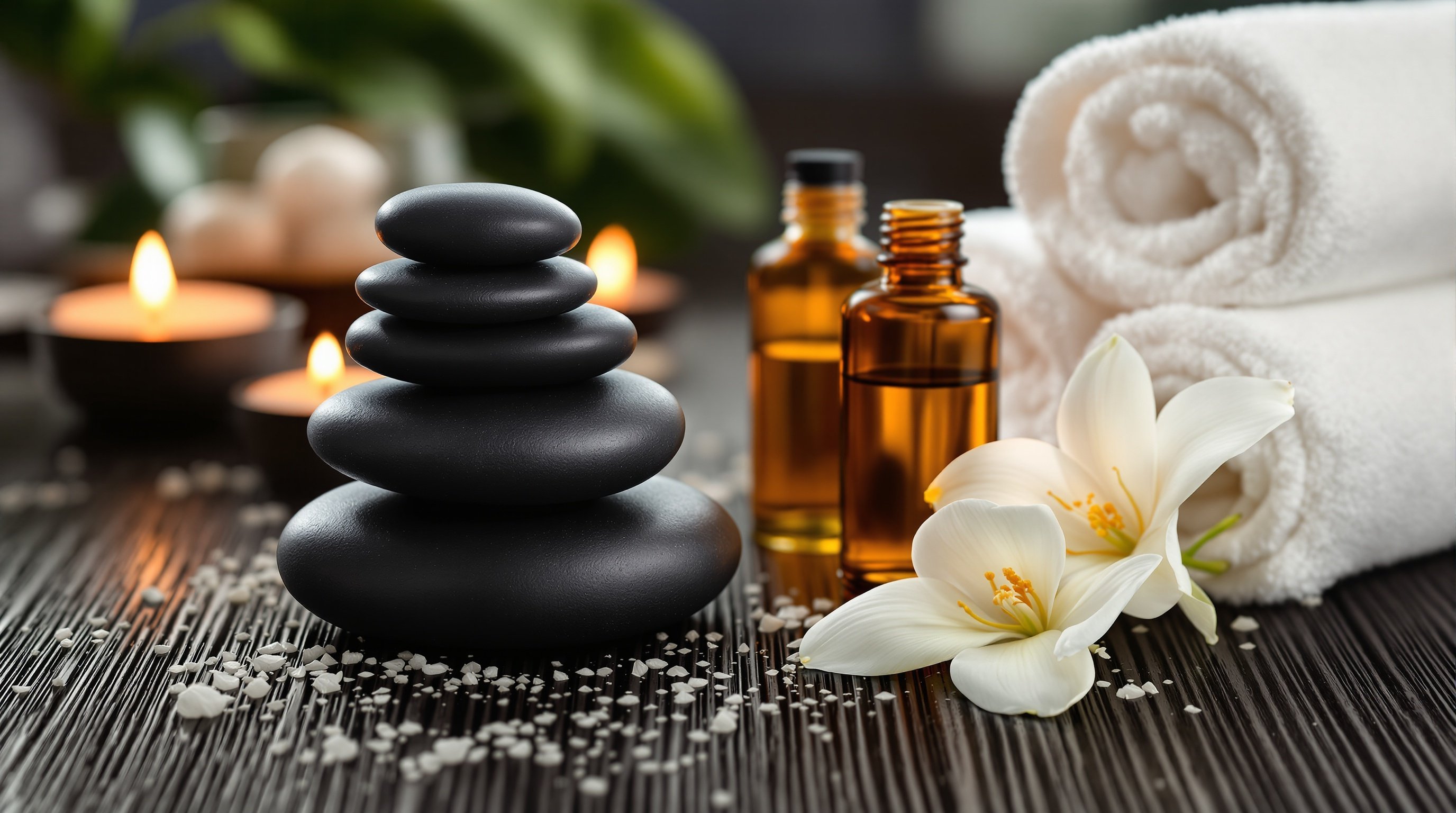 Relaxing massage therapy ambiance